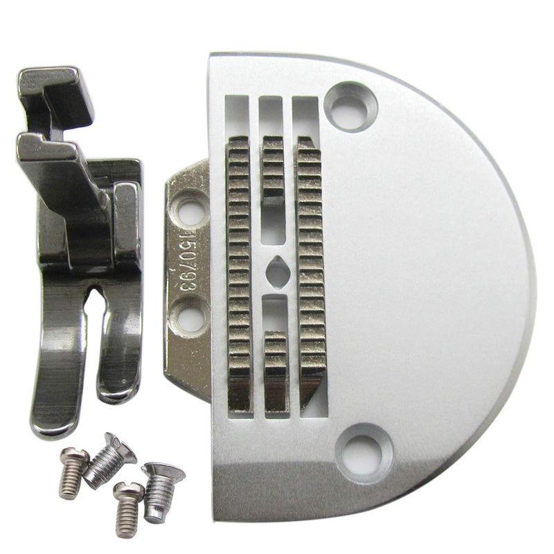 ckpsms مجموعة CKPSMS-#150792+150793+P127 من قدم الضغط ولوحة الإبرة وكلب التغذية متوافقة مع/بديلة لعلامة JUKI DDL-8500، DDL-8700، علامة SINGER 31-15، 195K، علامة JACK A4، A5، علامة CONSEW 210، 220، 310 - Image 1